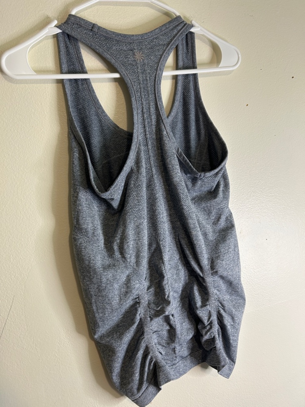Athleta Heather Gray Ruched Racerback Tank - Picture 5 of 6